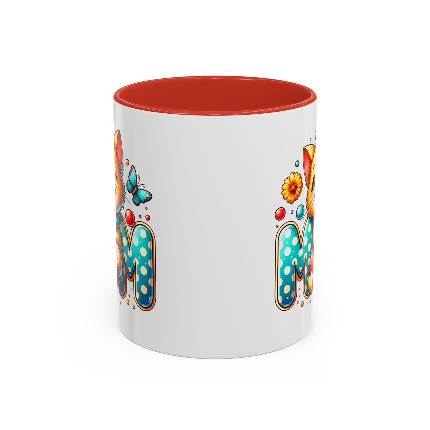 Mother's Day Mug - Mom Cat Red Heart
