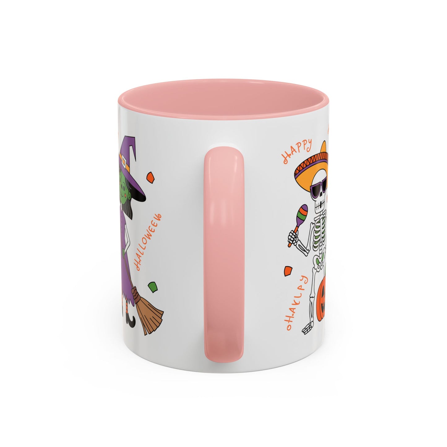 Halloween Mug - Skeleton & Witch