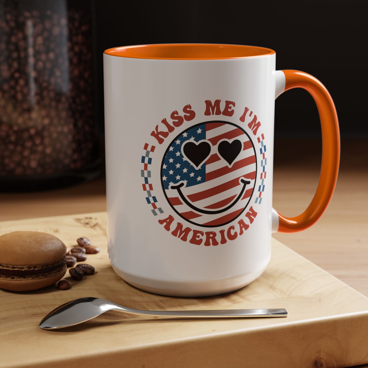 4th of July Mug - Kiss Me I'm American
