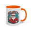 Christmas Mug - Merry Christmas Black & Red Text Cool Santa