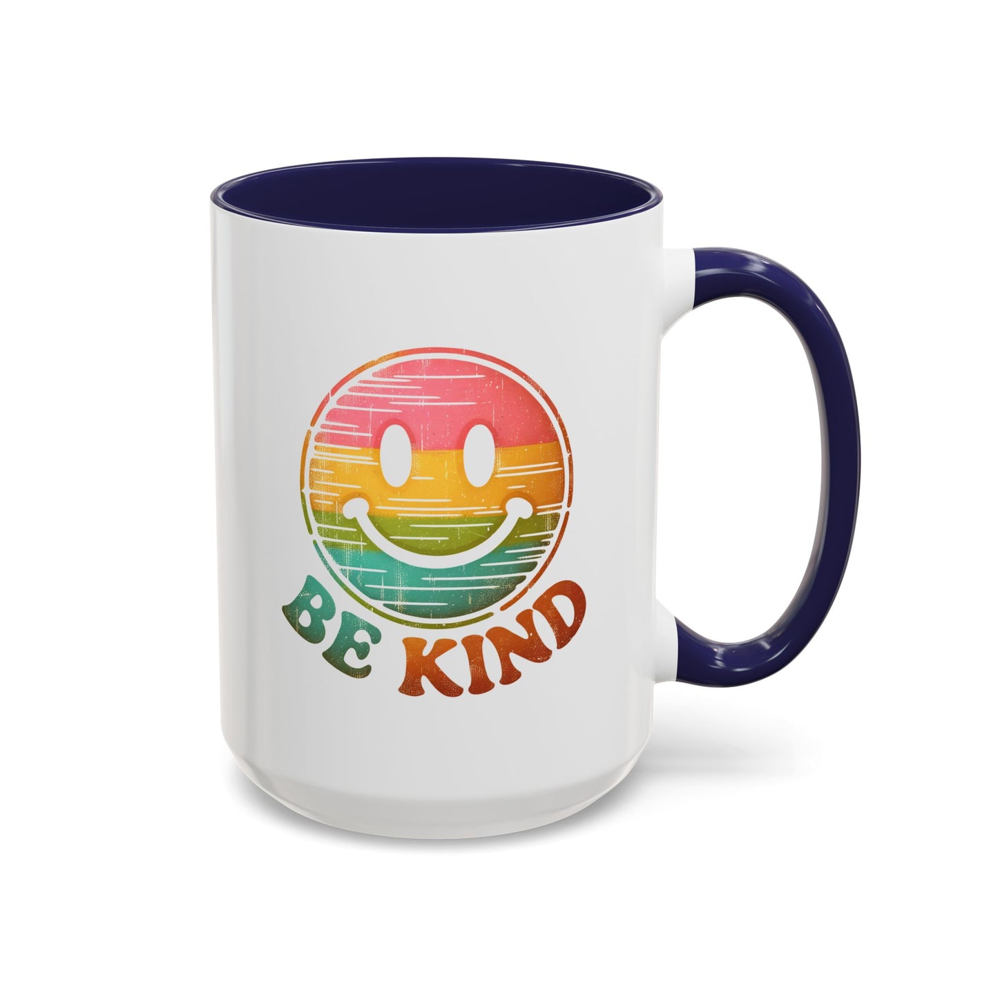 Motivation Mug - Retro Smiley Face Be Kind