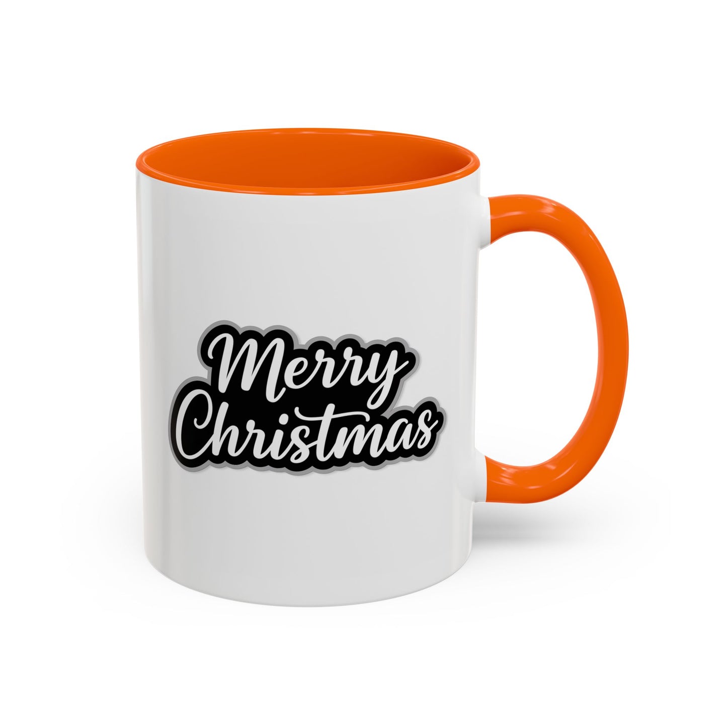 Christmas Mug - Merry Christmas White Black & Grey Text