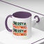 Christmas Mug - Green & Red Text Tree Presents