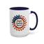 4th of July Mug - Happy Birthday America Sunflower