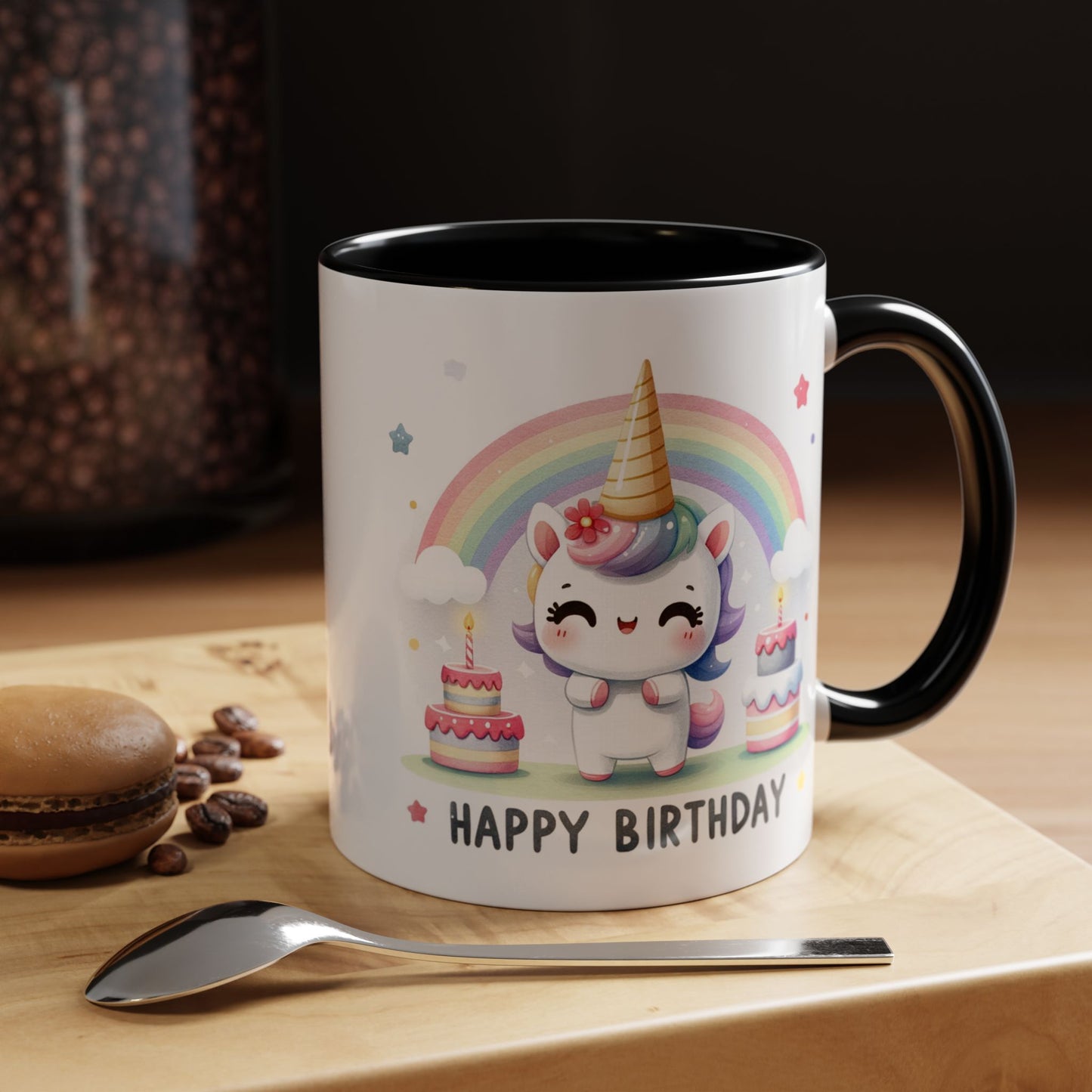 Birthday Mug -  Unicorn With Cakes