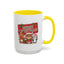 Christmas Mug - Green Text Red Banner Reindeer Bear Penguin