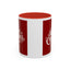 Christmas Mug - Merry Christmas White Text Maroon Background
