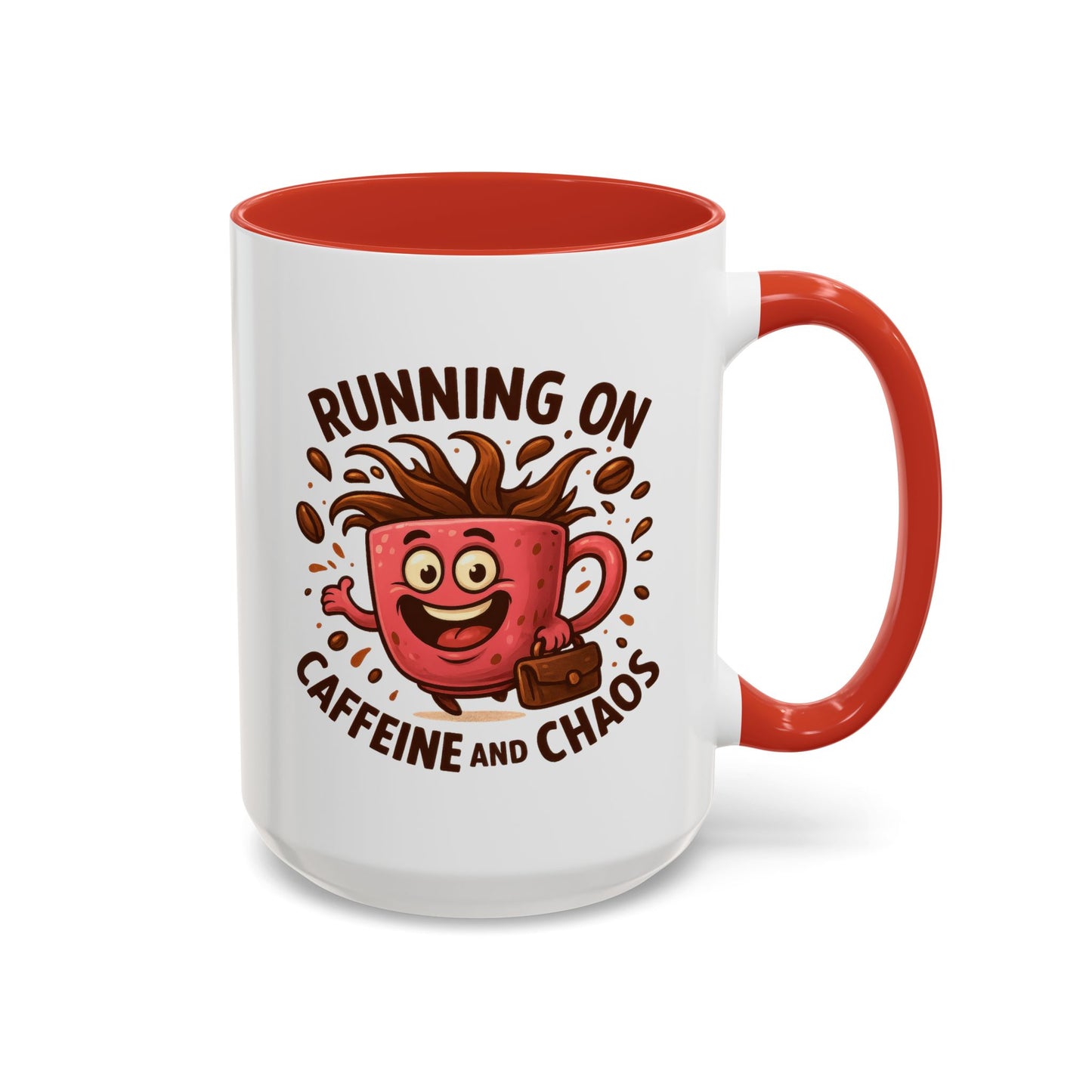 Humor Mug - Running On Caffeine and Chaos