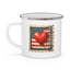 4th of July Mug - American Flag Red Heart Stamp