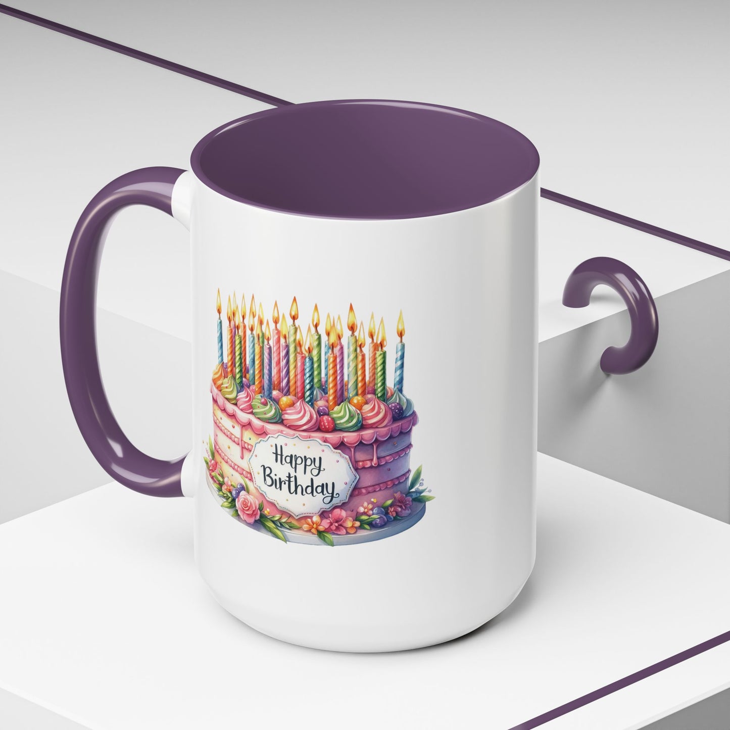 Birthday Mug - Happy Birthday Large Cake With...