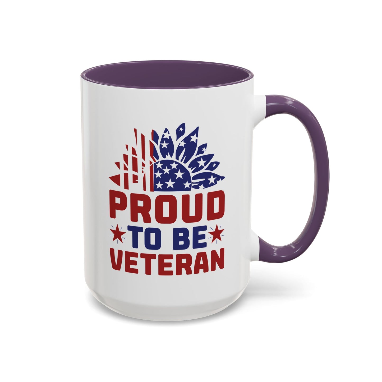 4th of July Mug - Proud to Be a Veteran Sunflower