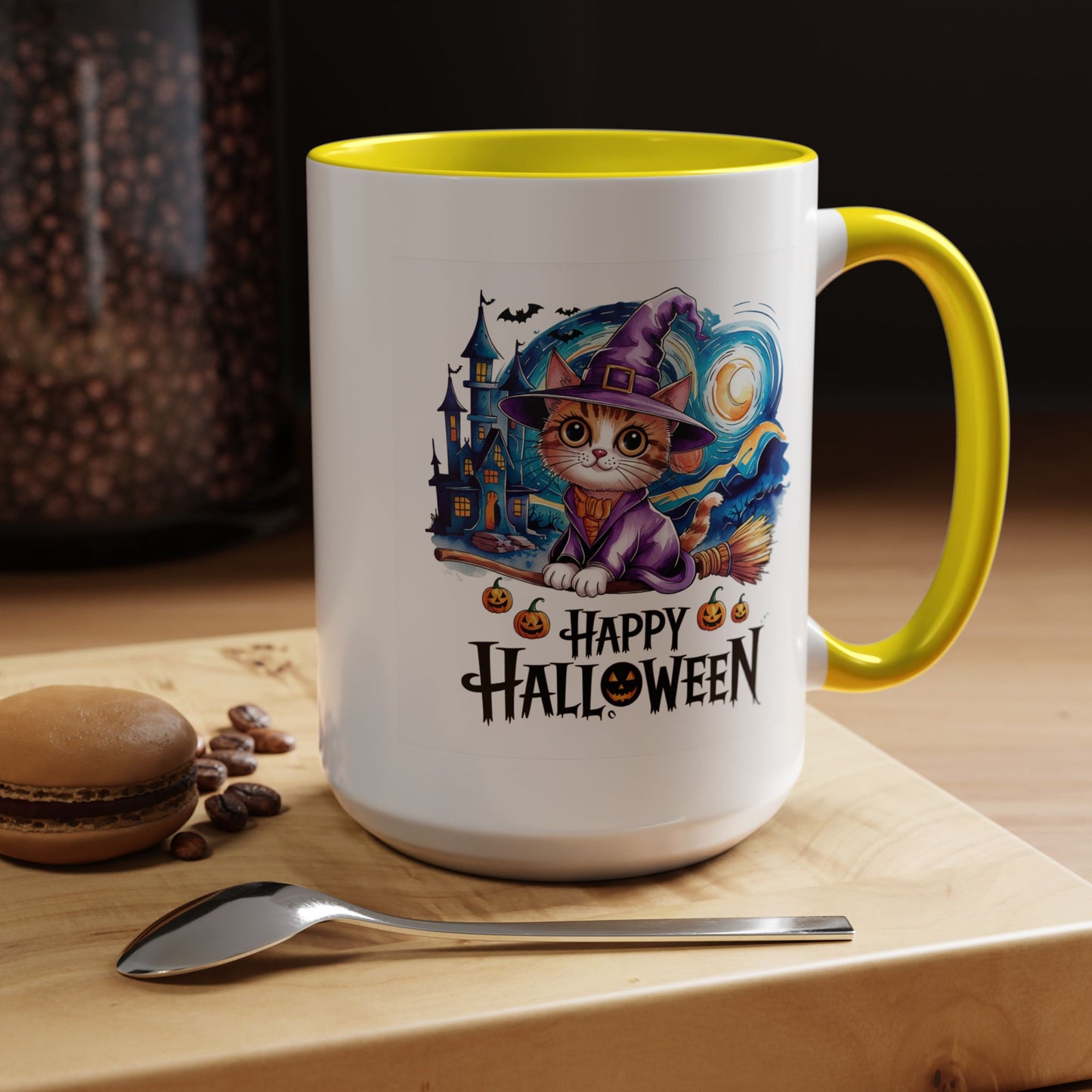 Halloween Mug - Happy Halloween Cat Witch