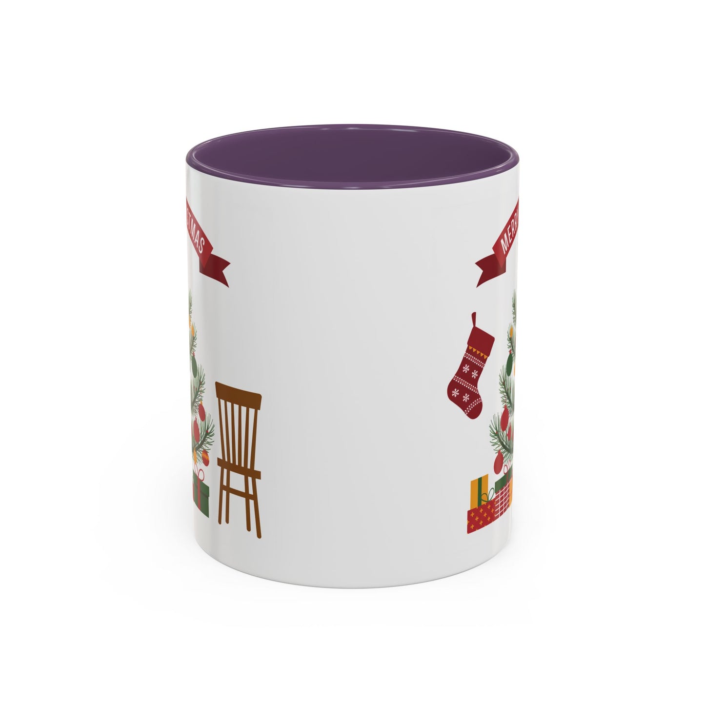 Christmas Mug - Merry Christmas Banner Tree Presents