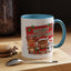 Christmas Mug - Green Text Red Banner Reindeer Bear Penguin