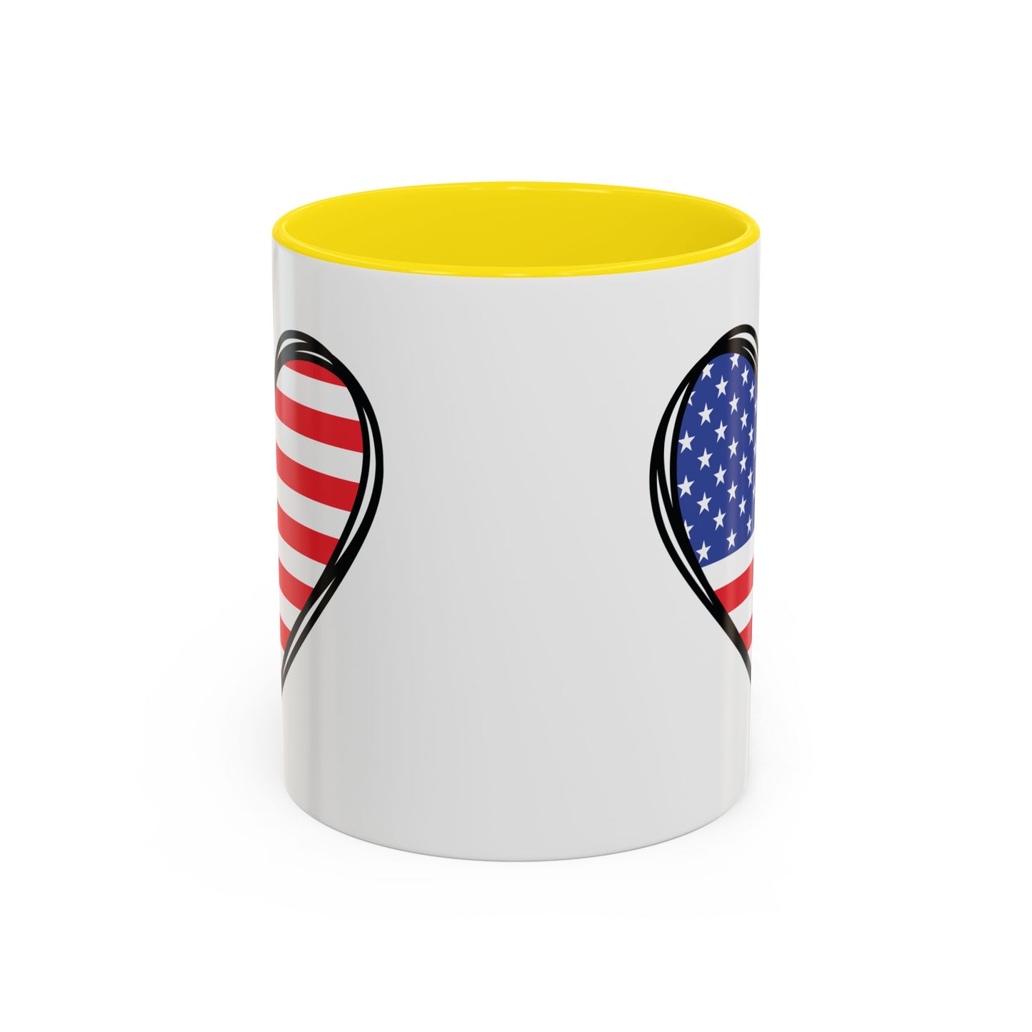 4th of July Mug - USA Flag Heart
