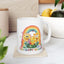 Wellness Mug - Think Happy Thoughts Rainbow Flowers