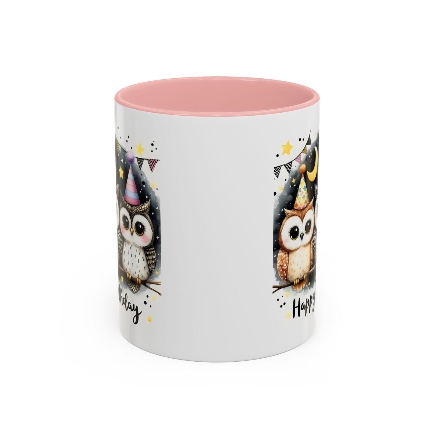 Birthday Mug - Happy Birthday Owls