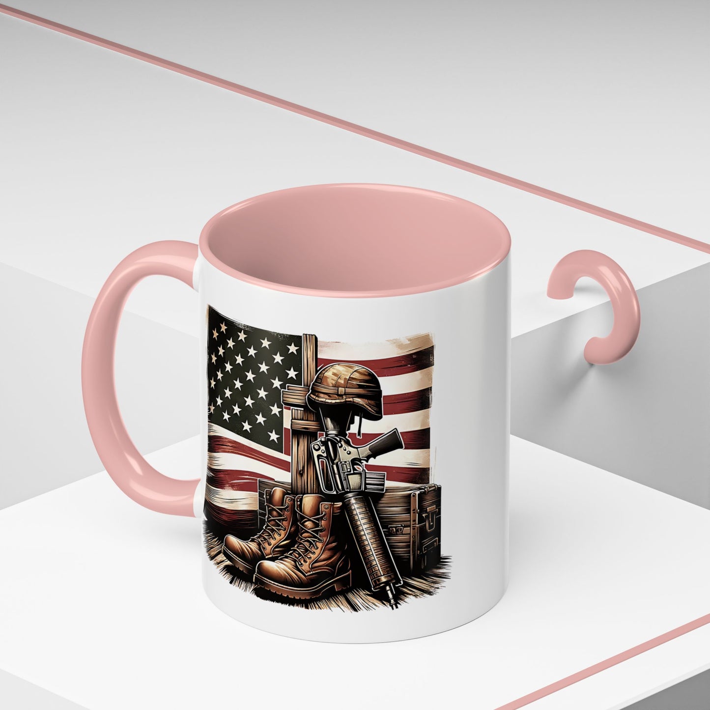 4th of July Mug - Fallen Soldier Boots Flag 3