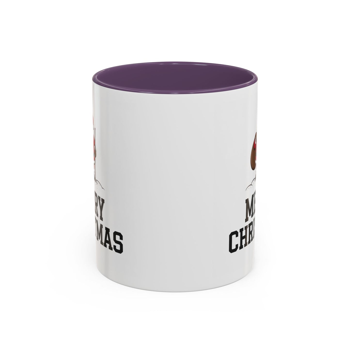 Christmas Mug - Merry Christmas Black Text Santa Walking