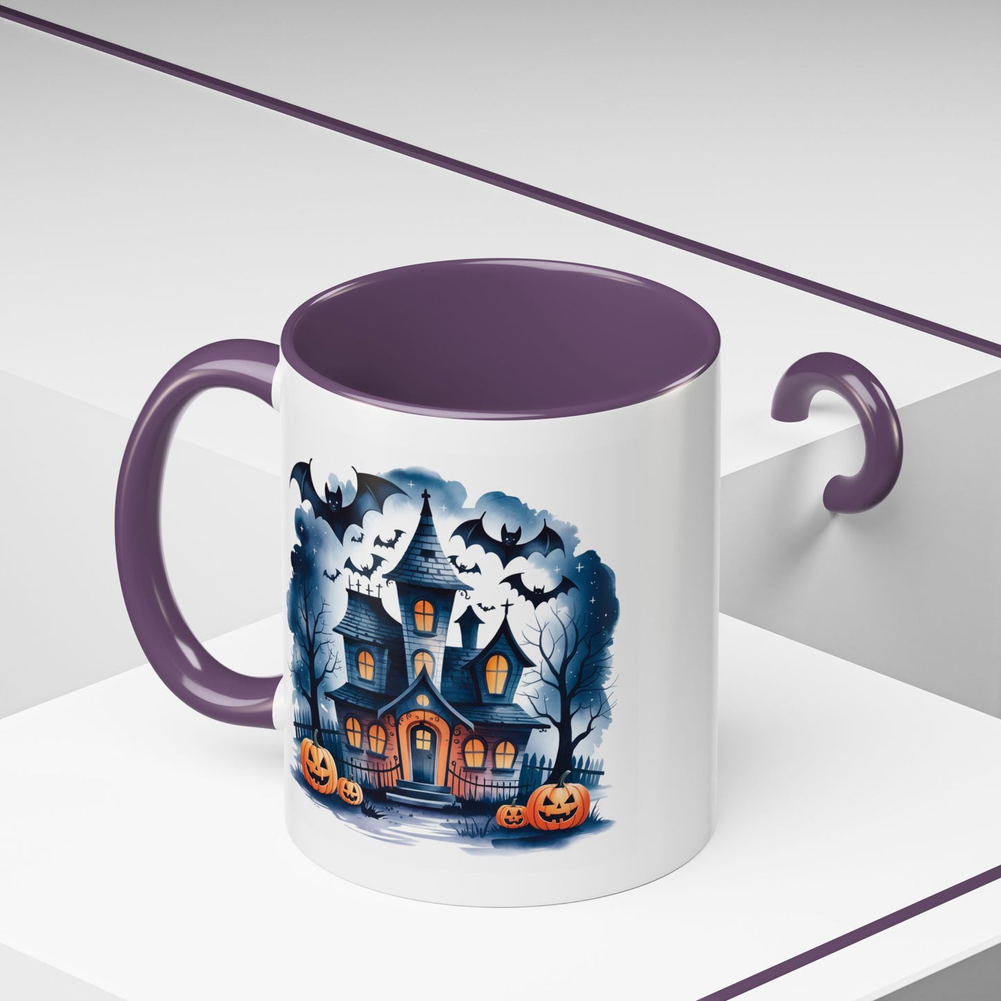 Halloween Mug - Bat Ghost House