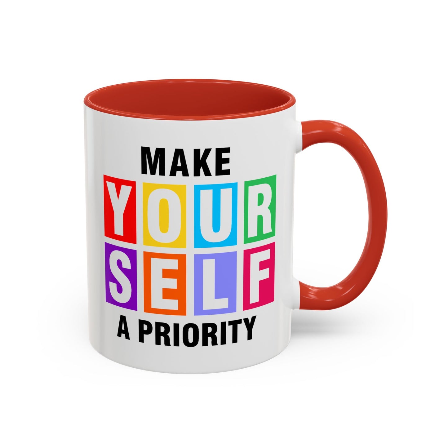 Wellness Mug - Make Yourself a Priority Colored Blocks