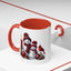 Christmas Mug - Burgundy Snowman Family
