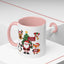 Christmas - Merry Christmas White Text Santa Reindeer Penguin Fox