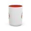 Christmas Mug - Merry Christmas Green & Red Text Tree Snowflakes Presents