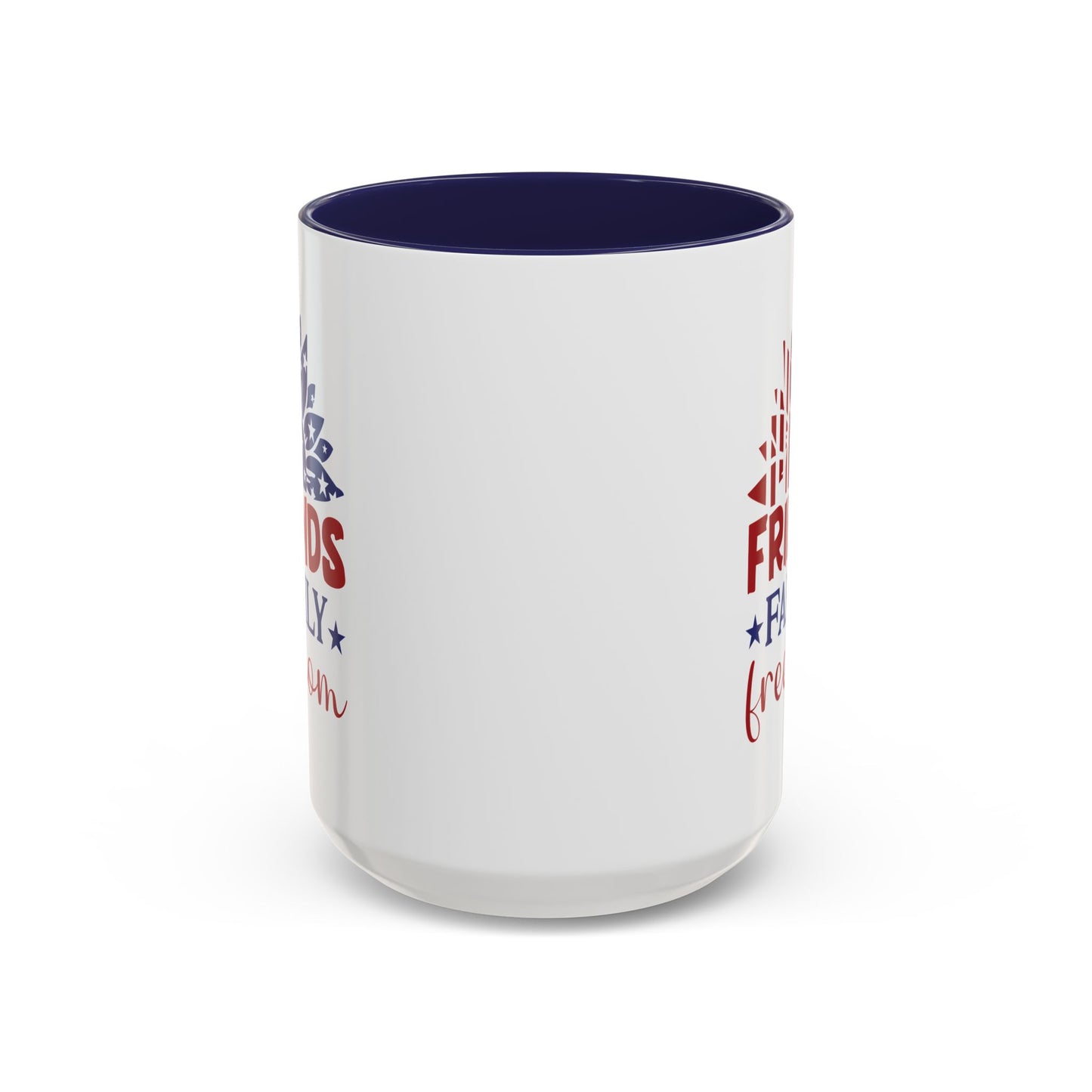 4th of July Mug - Friends Family Freedom Sunflower