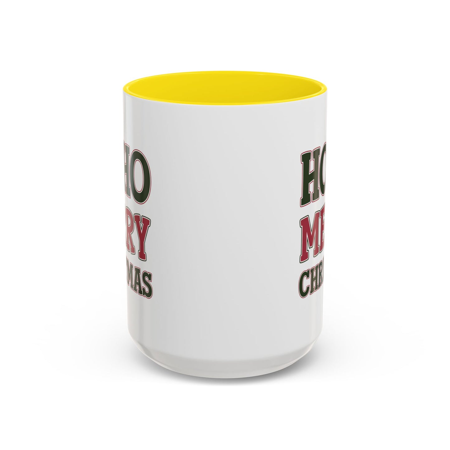 Christmas Mug - Ho Ho Ho Merry Christmas Red & Green Text 4