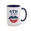 4th of July Mug - Happy 4th of July Flag Lips