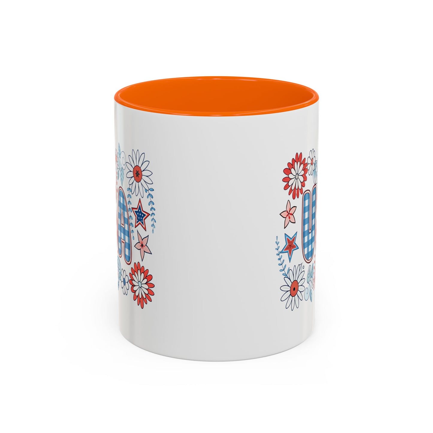 4th of July Mug - USA Preppy Floral