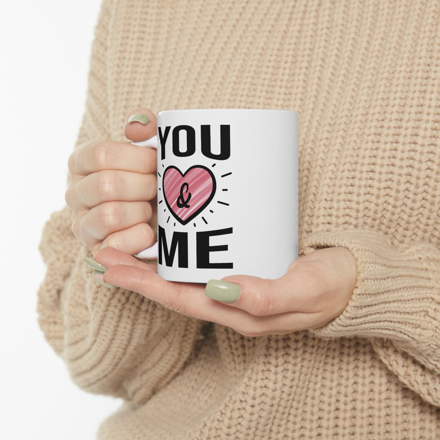 Anniversary Mug - You and Me Pink Heart