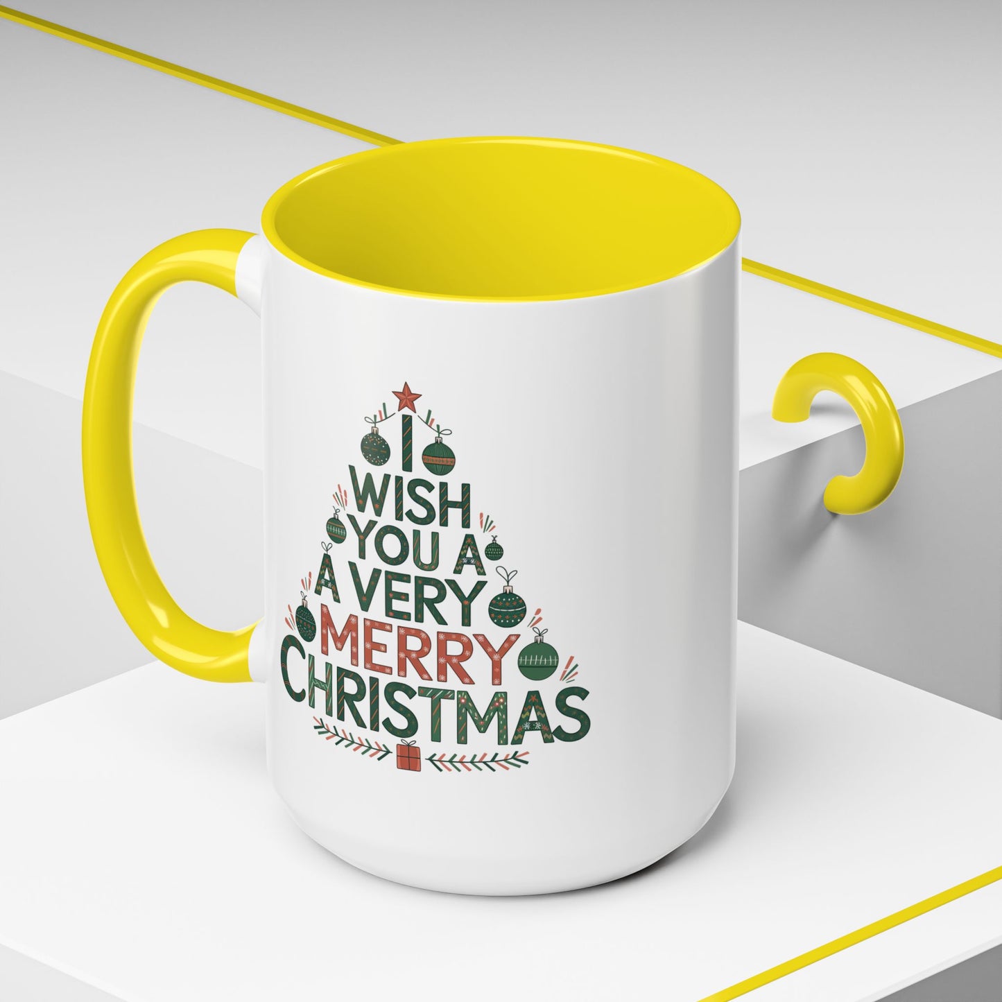 Christmas Mug - I Wish You a Merry Christmas Tree