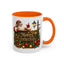 Christmas Mug - Merry Christmas Gold Text Santa Point Ornaments