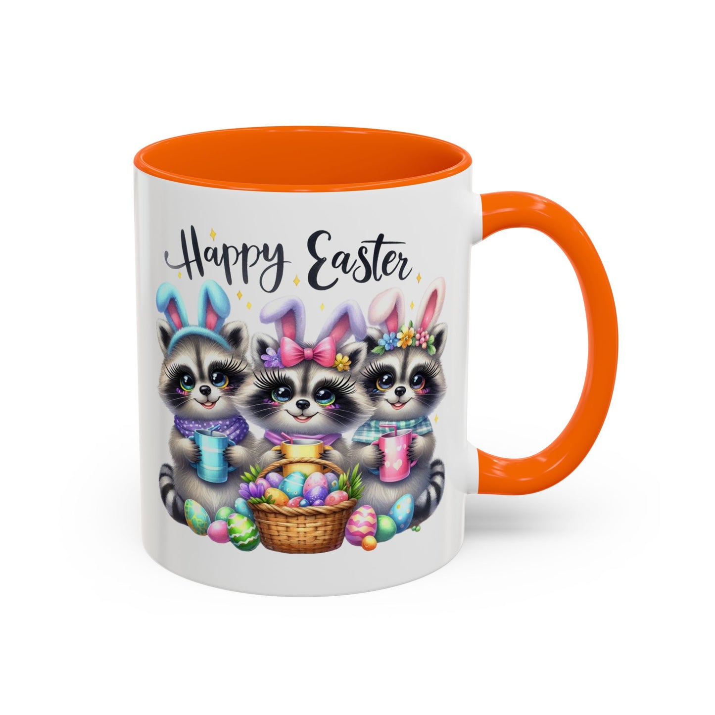 Easter Mug - Happy Easter Racoons