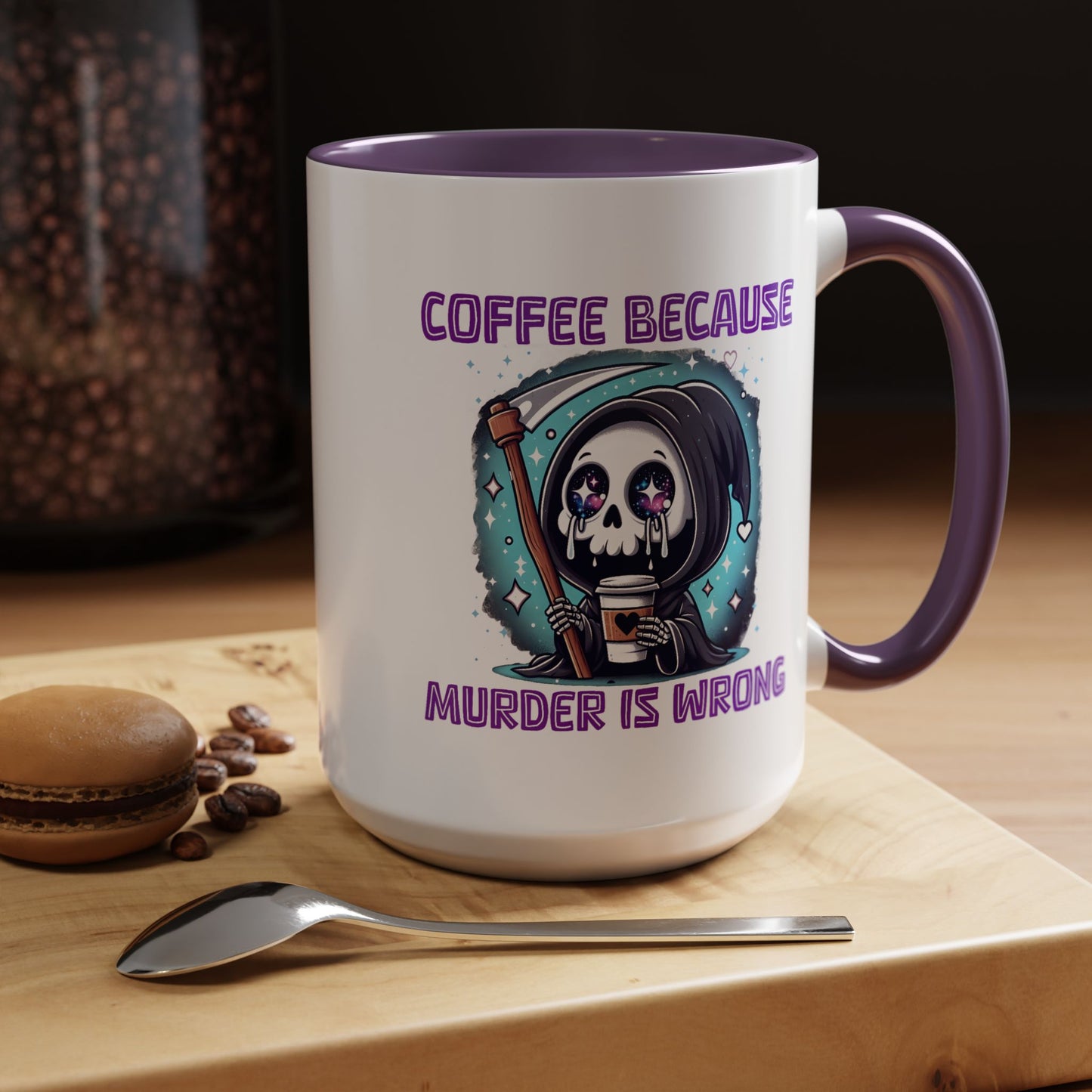 Humor Mug - Coffee Because Murder is Wrong