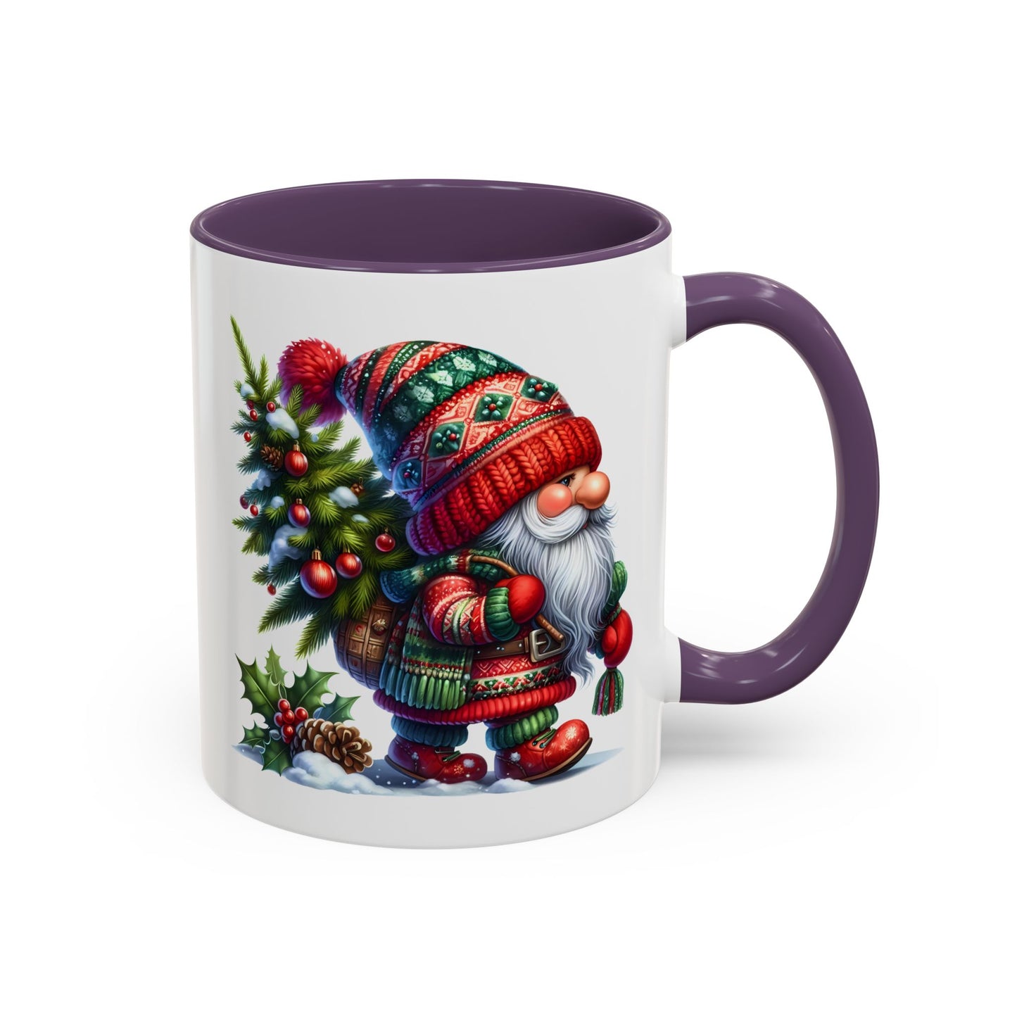 Christmas Mug - Gnome Christmas Tree and Pine Cone
