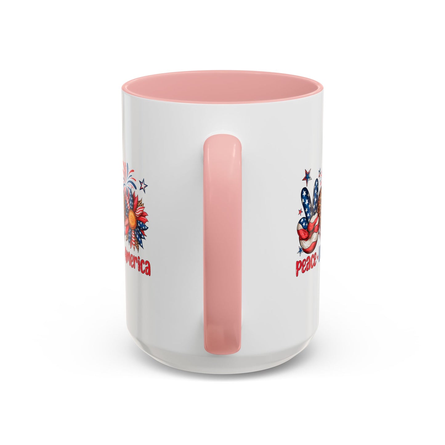 4th of July Mug - Peace Love America