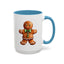 Christmas Mug - Gingerbread Man Green Bow
