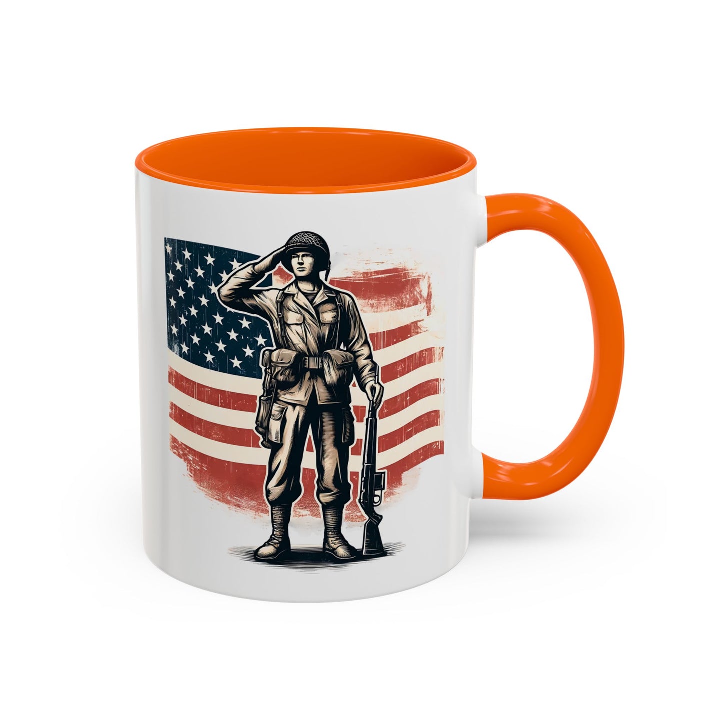 4th of July Mug - American Soldier Flag