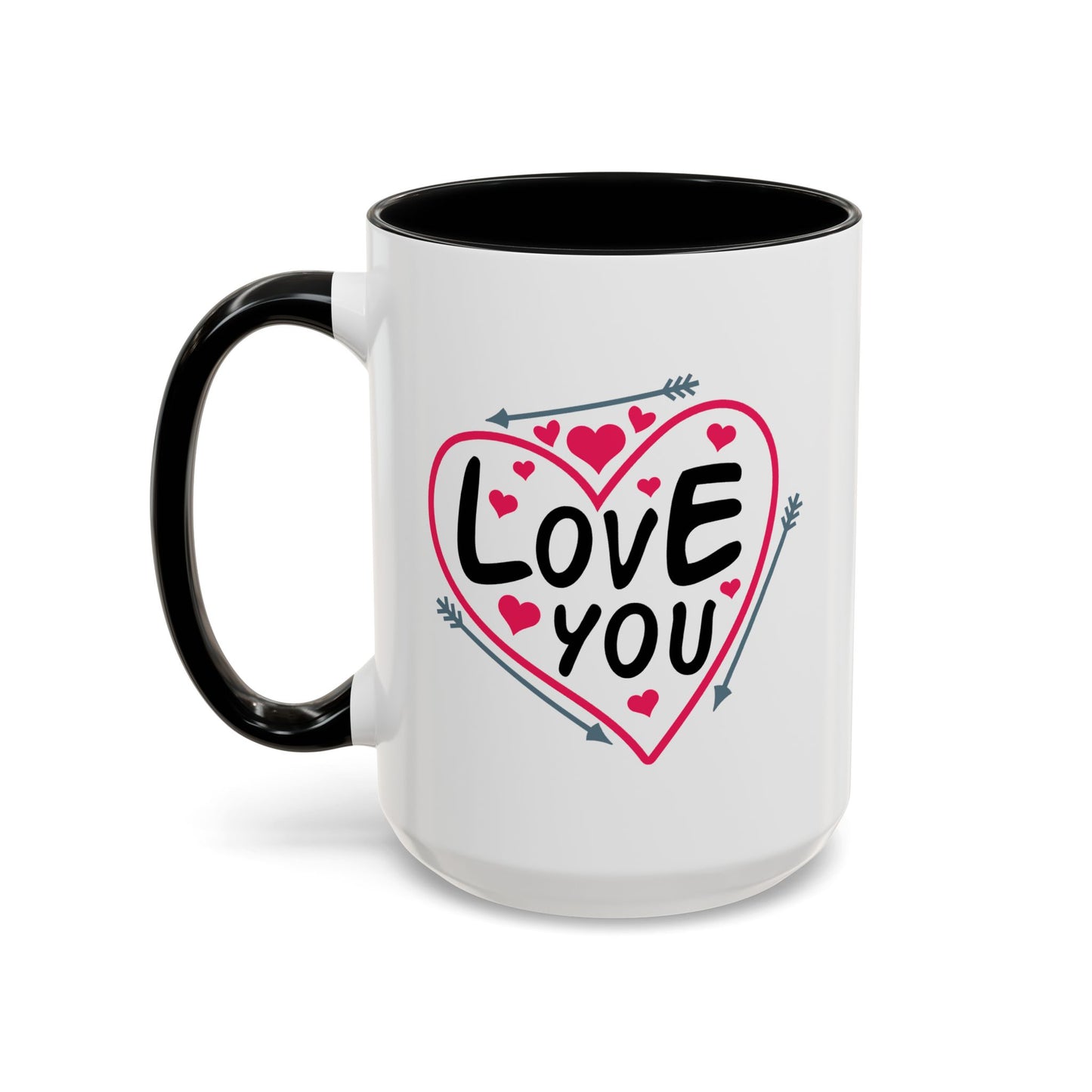Valentine's Day Mug - Love You Heart Arrows