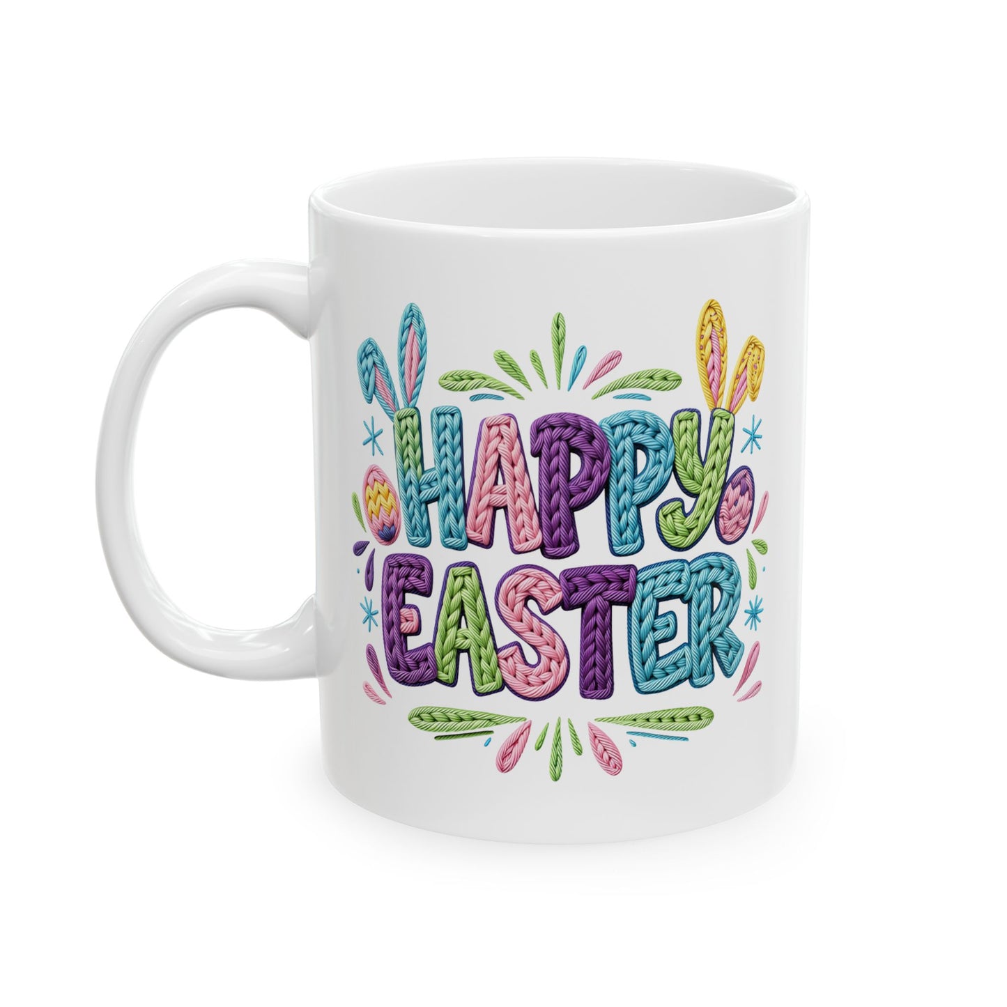 Easter Mug - Faux Yarn Easter