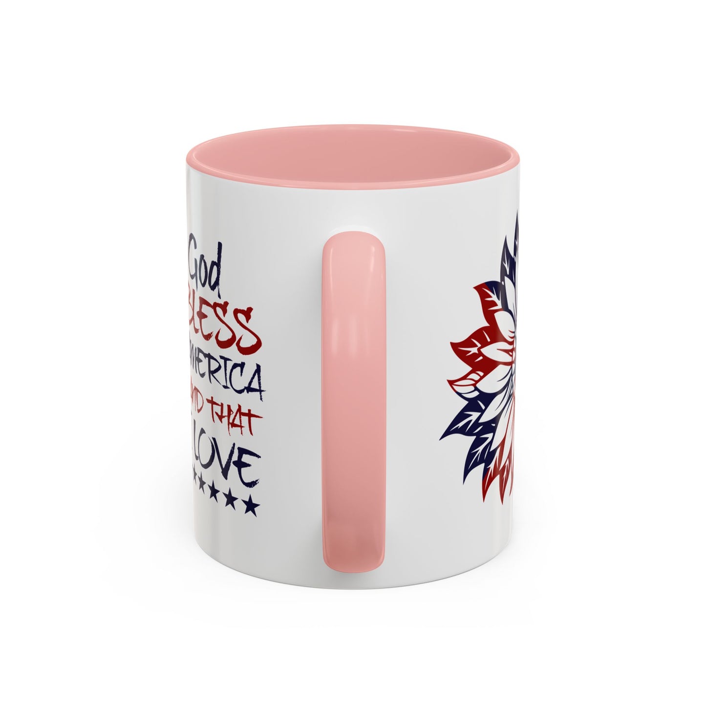 4th of July Mug - God Bless America Sunflower