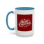 Christmas Mug - Merry Christmas White Text Maroon Background