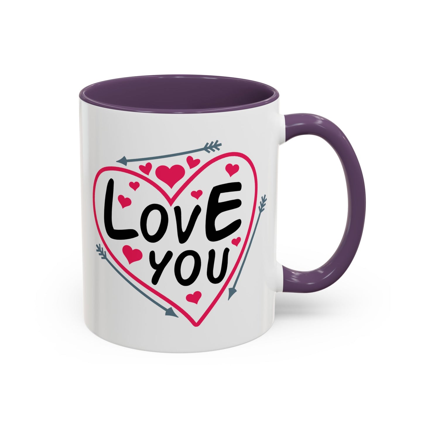 Valentine's Day Mug - Love You Heart Arrows