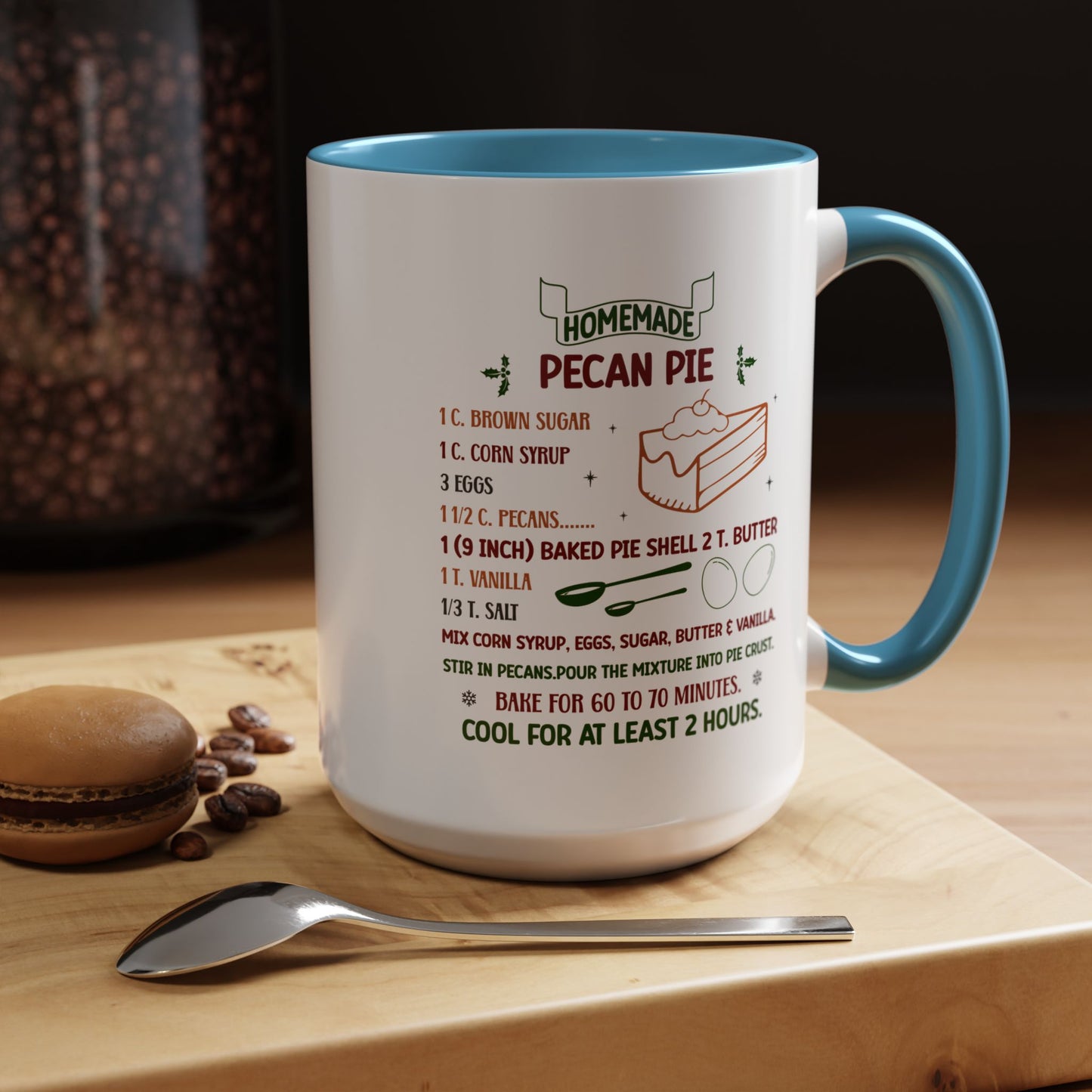 Christmas Mug - Homemade Pecan Pie Recipe
