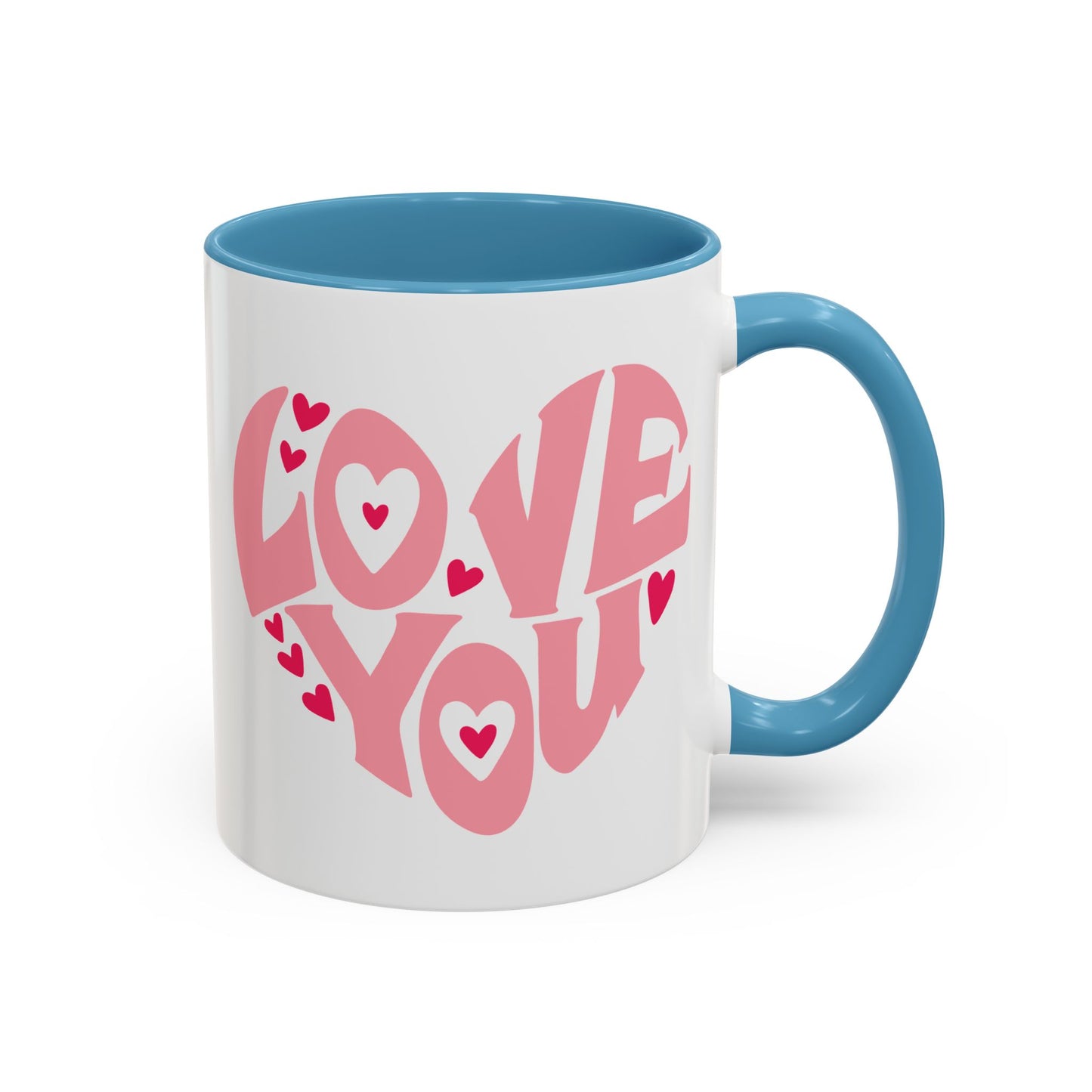 Valentine's Day Mug - Love You Heart Lettering