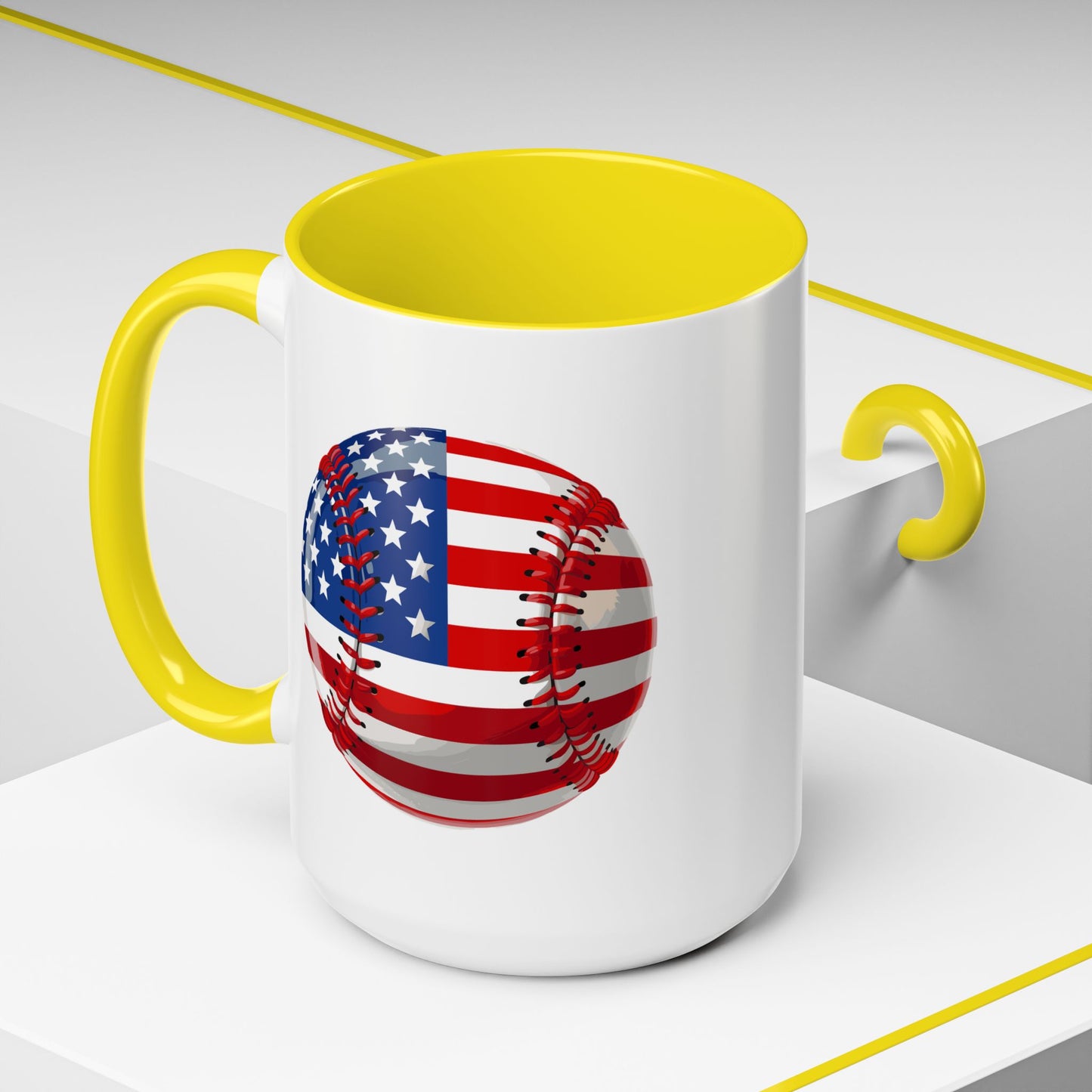 4th of July Mug - Baseball American Flag
