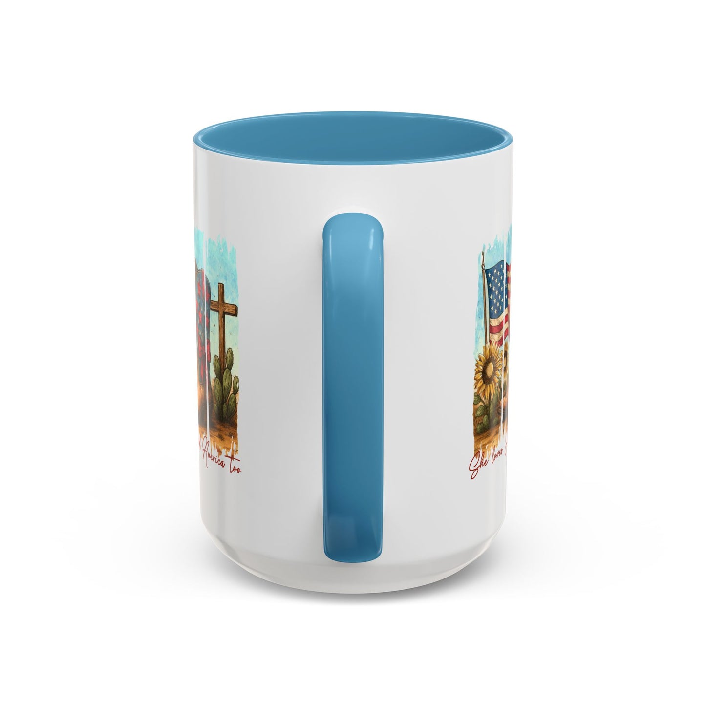 4th of July Mug - She Loves Jesus & America Too Boots